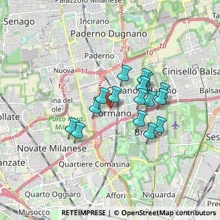 Mappa Via Giuseppe Dall'Occo, 20032 Cormano MI, Italia (1.37125)