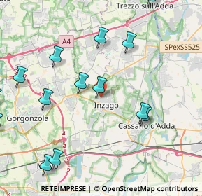 Mappa Via Boccaccio, 20065 Inzago MI, Italia (5.82941)