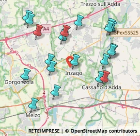 Mappa Via Boccaccio, 20065 Inzago MI, Italia (4.328)