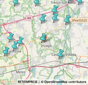 Mappa Via Boccaccio, 20065 Inzago MI, Italia (6.5255)