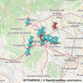 Mappa Via Giantommaso Faccioli, 36100 Vicenza VI, Italia (9.09)