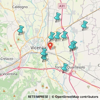 Mappa Via Giantommaso Faccioli, 36100 Vicenza VI, Italia (3.56182)
