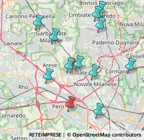 Mappa Via Vincenzo Attimo, 20021 Bollate MI, Italia (4.09333)