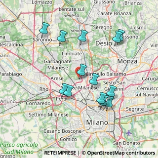 Mappa Via Col di Lana, 20021 Bollate MI, Italia (7.43077)
