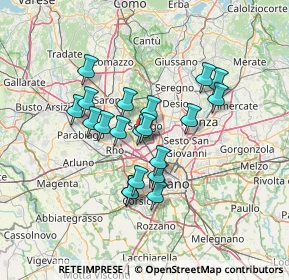 Mappa 20021 Bollate MI, Italia (11.1435)