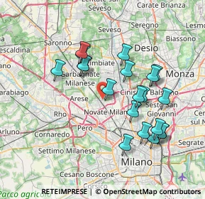 Mappa 20021 Bollate MI, Italia (7.025)