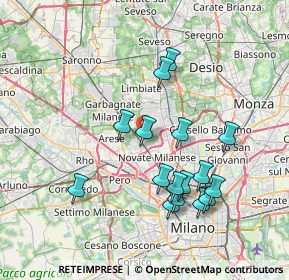 Mappa 20021 Bollate MI, Italia (7.21375)