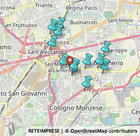 Mappa Via San Maurizio Al Lambro, 20093 Cologno Monzese MI, Italia (1.35667)