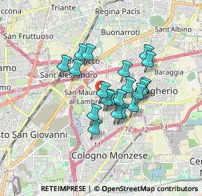 Mappa Via San Maurizio Al Lambro, 20093 Cologno Monzese MI, Italia (1.2315)