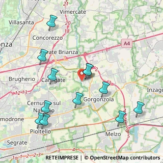 Mappa Via Carlo Porta, 20060 Pessano con Bornago MI, Italia (4.39167)