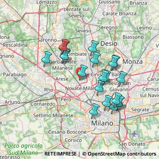 Mappa Via dei Dossi, 20021 Bollate MI, Italia (6.871)