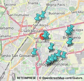 Mappa Via Martiri della Libertà, 20093 Cologno Monzese MI, Italia (1.9865)
