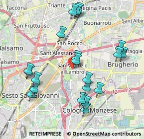 Mappa Via Martiri della Libertà, 20093 Cologno Monzese MI, Italia (2.1175)