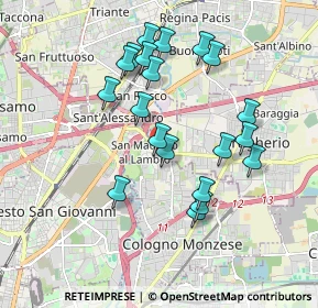 Mappa Via Nazario Sauro, 20093 Cologno Monzese MI, Italia (1.747)