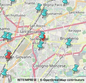 Mappa Via Nazario Sauro, 20093 Cologno Monzese MI, Italia (3.10571)
