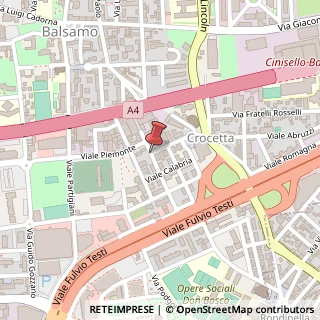 Mappa Viale Emilia,  13, 20092 Cinisello Balsamo, Milano (Lombardia)