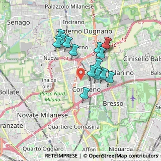 Mappa Via Edison, 20032 Cormano MI, Italia (1.444)