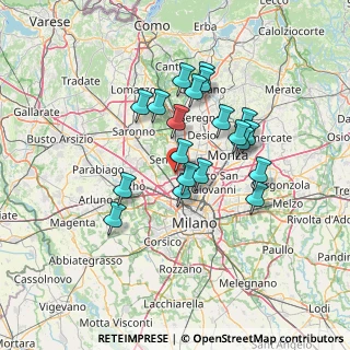 Mappa Via C. Battisti, 20021 Bollate MI, Italia (11.6315)
