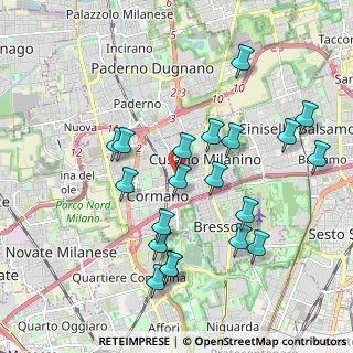 Mappa Vicolo S. Martino, 20095 Cusano Milanino MI, Italia (1.9935)