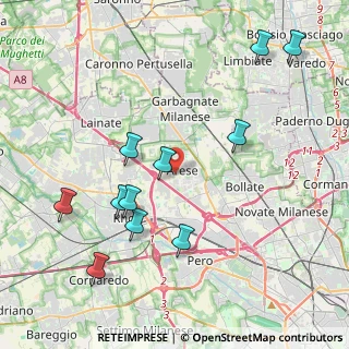 Mappa Via Don Giovanni Bosco, 20020 Arese MI, Italia (4.43545)