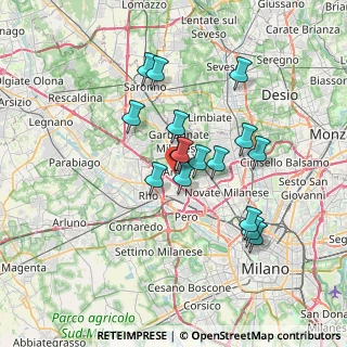 Mappa Via Don Giovanni Bosco, 20020 Arese MI, Italia (5.8725)