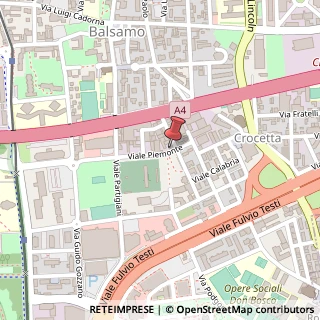 Mappa Viale Piemonte, 19, 20092 Cinisello Balsamo, Milano (Lombardia)