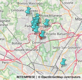 Mappa Via Cardinale Ferrari, 20095 Cusano Milanino MI, Italia (2.9525)