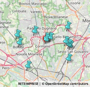 Mappa Via Cardinale Ferrari, 20095 Cusano Milanino MI, Italia (3.31917)