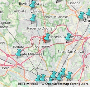 Mappa Via Cardinale Ferrari, 20095 Cusano Milanino MI, Italia (6.6815)