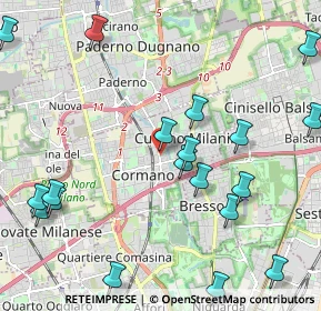Mappa Via Cardinale Ferrari, 20095 Cusano Milanino MI, Italia (2.7045)