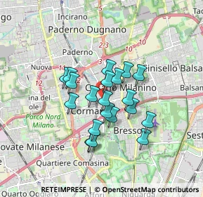 Mappa Via Cardinale Ferrari, 20095 Cusano Milanino MI, Italia (1.2755)