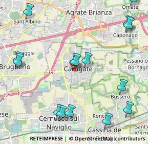 Mappa Via Vittorio Bachelet, 20061 Carugate MI, Italia (2.63933)