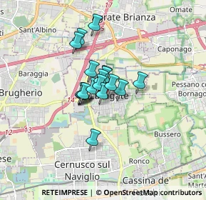 Mappa Via Vittorio Bachelet, 20061 Carugate MI, Italia (0.96389)
