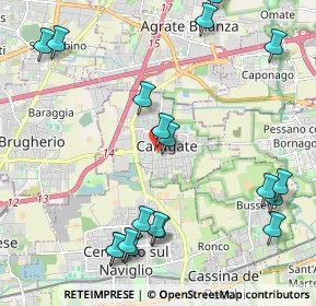 Mappa Via Vittorio Bachelet, 20061 Carugate MI, Italia (2.61579)