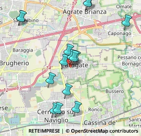 Mappa Via Vittorio Bachelet, 20061 Carugate MI, Italia (2.05733)