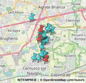 Mappa Via Vittorio Bachelet, 20061 Carugate MI, Italia (1.0695)