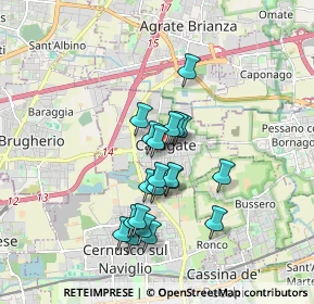 Mappa Via Vittorio Bachelet, 20061 Carugate MI, Italia (1.4465)