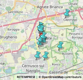 Mappa Via Vittorio Bachelet, 20061 Carugate MI, Italia (1.12583)
