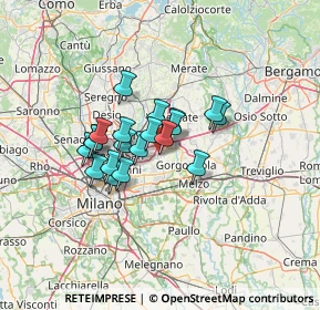 Mappa Via Vittorio Bachelet, 20061 Carugate MI, Italia (9.1245)