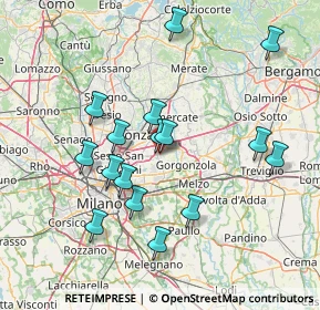 Mappa Via Vittorio Bachelet, 20061 Carugate MI, Italia (14.385)