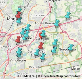 Mappa Via Vittorio Bachelet, 20061 Carugate MI, Italia (4.216)