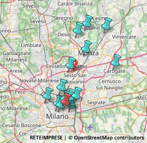 Mappa Viale Fulvio Testi, 20099 Milano MI, Italia (7.42188)