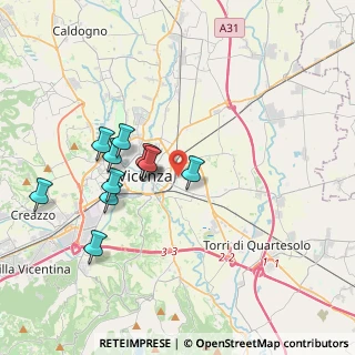 Mappa Via Paolo Calvi, 36100 Vicenza VI, Italia (3.35455)