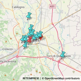 Mappa Via Paolo Calvi, 36100 Vicenza VI, Italia (2.98083)