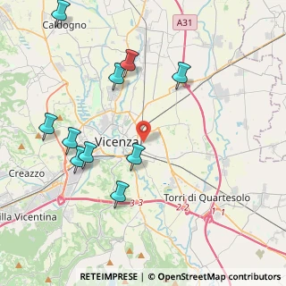 Mappa Via Paolo Calvi, 36100 Vicenza VI, Italia (5.25083)
