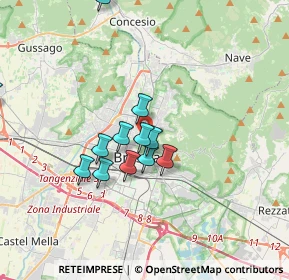 Mappa Via Cabrini, 25128 Brescia BS, Italia (3.11833)