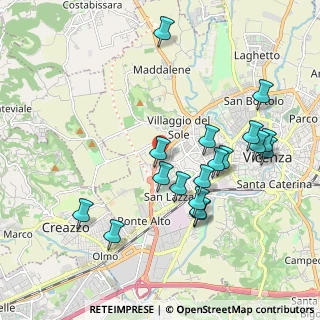 Mappa Via Battaglione Val Chiese, 36100 Vicenza VI, Italia (1.99)