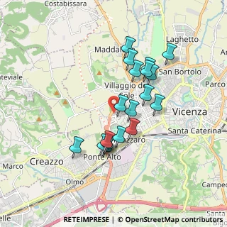 Mappa Via Battaglione Val Chiese, 36100 Vicenza VI, Italia (1.53444)