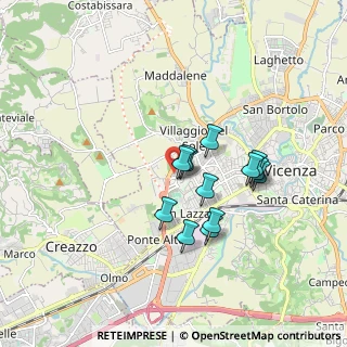 Mappa Via Battaglione Val Chiese, 36100 Vicenza VI, Italia (1.35846)