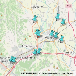 Mappa Via Battaglione Val Chiese, 36100 Vicenza VI, Italia (4.395)